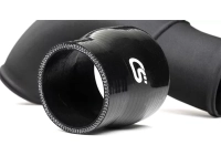 Performance piping design gets boost to the intercooler as fast as possible.