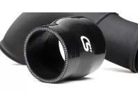 Performance piping design gets boost to the intercooler as fast as possible.