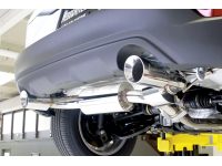 Laser etched stainless CorkSport nameplate gives the exhaust a finishing touch.