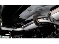 Using the OEM mounting points, the beautiful stainless steel 80mm piping, resonators and exhaust tips fit just as good as the stock exhaust system