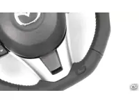 The Leather Mazda 3 Performance Steering Wheel uses high quality genuine leather to upgrade the look of you interior.