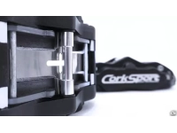 Easy to change pads only require removing 3 bolts without needing to remove the OEM Mazda caliper