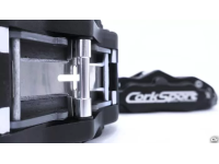 Easy to change pads only require removing 3 bolts without needing to remove the OEM Mazda caliper