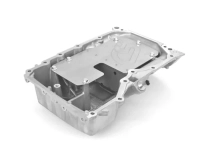 The oil pan baffle ensures a good oil level is retained throughout the pan to prevent oil starvation during aggressive driving.