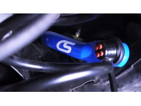 Mazda 6 rear adjustable sway bar installed engine bay closeup