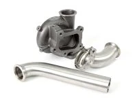 Specially designed turbine housing and supplied EWG elbow give flexibility for EWG fitment.