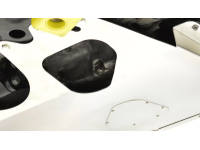 Oil changes made easy with a large opening for the pan drain & a removable access cover for the oil filter.