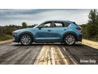 Ride height has a slight forward rake with a driver in the vehicle