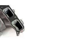 Large single ports eliminate the divider in the OEM gasket while also allowing for enlarged ports on the engine and intake manifold