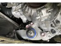 Utilizing four 70A durometer poly bushings leads to an appreciated increase in driver feedback over the OEM mount.