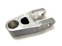 Cast A356 aluminum that is CNC machined for a precision fit.