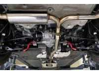 Installed red sway bar on a Mazda