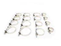 Performance t-bolt clamps are used for all boosting connections