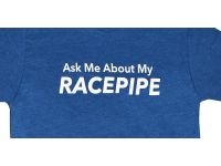 Close Up of Ask Me About  My Racepipe T-shirt