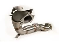 Cast 304 stainless steel bellmouth offers a smooth transition from turbo to piping.