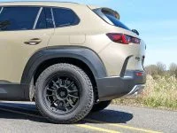 Mazda CX profile view of CorkSport Cat Back Exhaust 4-inch Tips