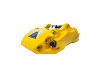 yellow mazda rear brake kit caliper with parking mechanism