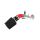 Mazdaspeed 3 Short Ram Stage 2 Power Intake with turbo inlet pipe with black filter, black MAF, red silicone, polished TIP