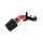 Mazdaspeed 3 short ram intake with turbo inlet pipe with black filter, red MAF, red silicone, and black inlet pipe