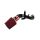 Mazdaspeed 3 Short Ram Stage 2 Power Intake with turbo inlet pipe with red filter, red MAF, black silicone, black TIP