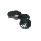 Our 1st Gen Mazda 3 shifter bushings are anodized black and laser etched.