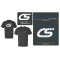 Graphic T-Shirt with CorkSport Logo and grid Performance. Back view of shirt