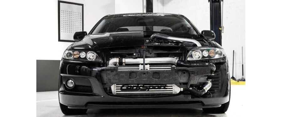 Black Mazdaspeed 6 with visible Front Mount Intercooler