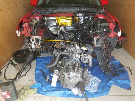 Mazdaspeed engine pulled apart